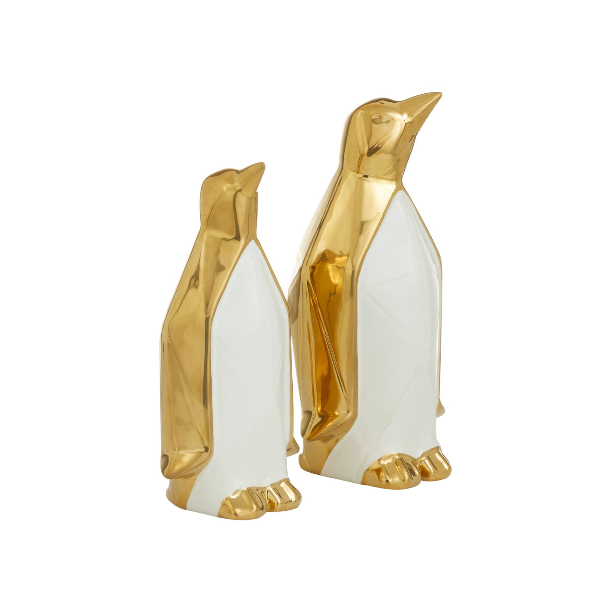 CosmoLiving by Cosmopolitan Gold Porcelain Glam Sculpture, 11" x 9"